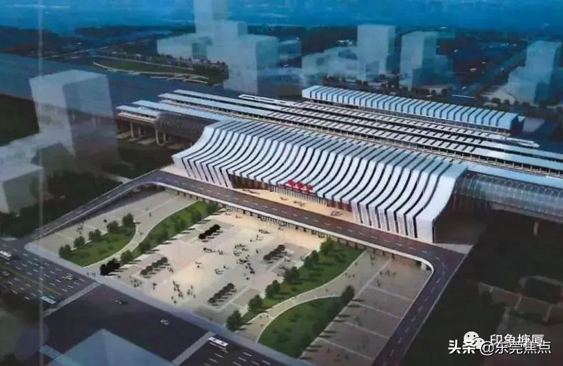 赣深高铁东莞南站现场高清图片,赣深铁路东莞南站效果图