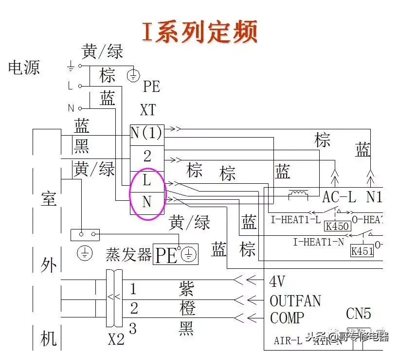 格力空调室内机电容接线方法,格力空调内外机连接线路图