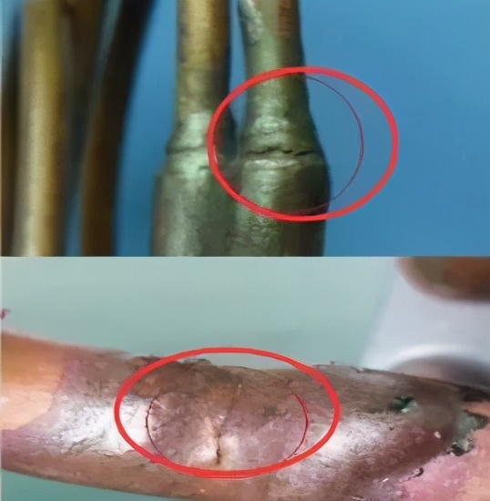焊接铜管漏氟,焊接铜管出现瘤子