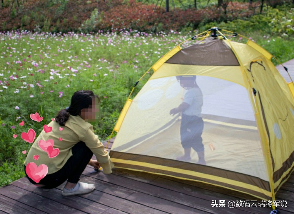 快速给萌宝一间独处的萌趣小屋——早风轻便速开儿童帐篷轻体验