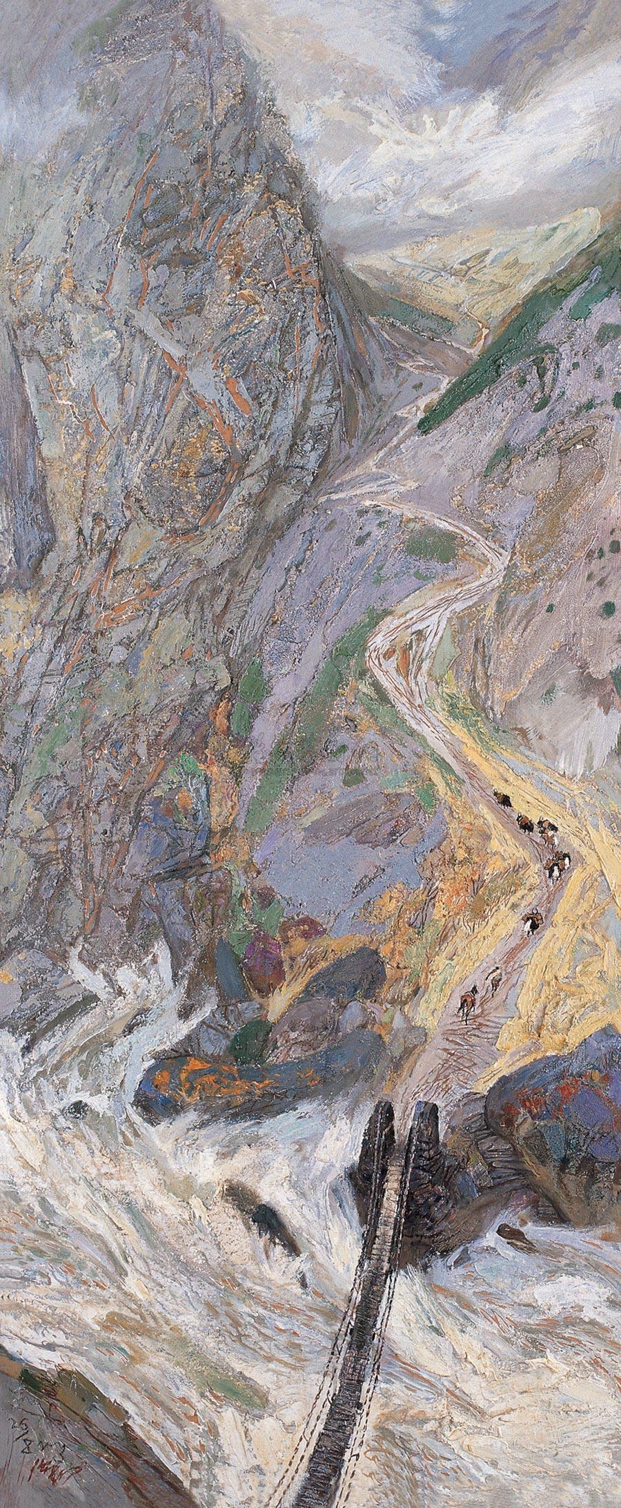 胡志渊油画作品欣赏,沈尧伊《彝海结盟》油画作品