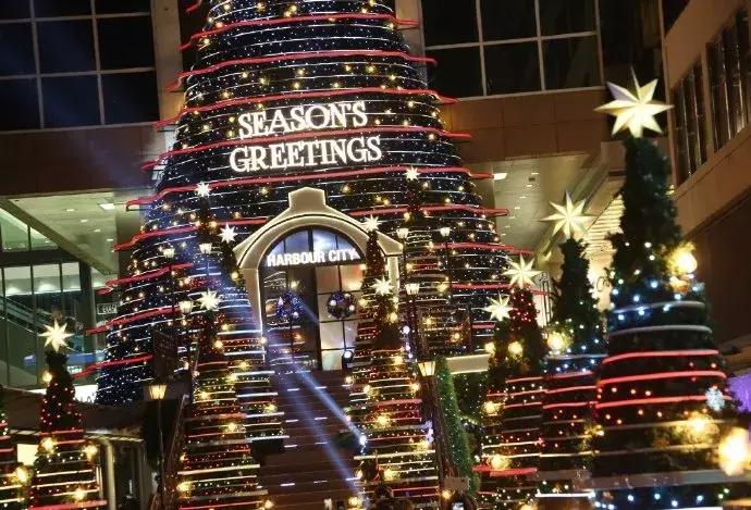 香港海滨长廊圣诞节,香港圣诞打卡地唯美视频