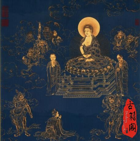 唐卡佛像超清大图,旧藏木框彩绘唐卡佛像