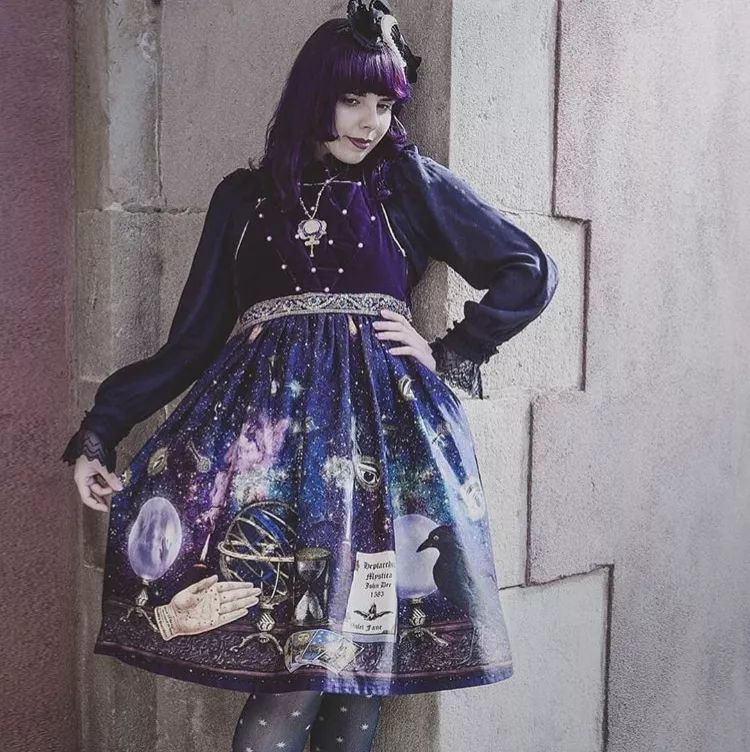 天蓝色洛丽塔洋装,洛丽塔复古洋装