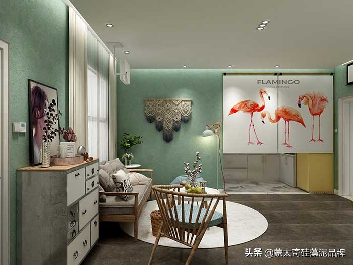 蒙太奇艺术涂料效果图,蒙太奇典彩艺术漆