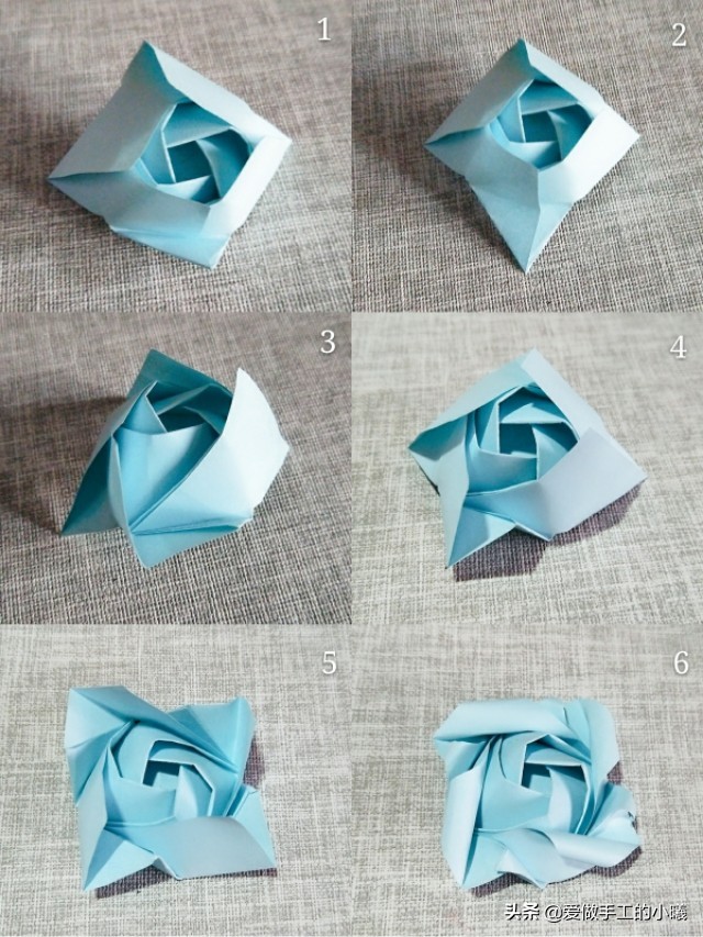 简单又好看的玫瑰花折纸手工,玫瑰花手工折纸教程简单又漂亮