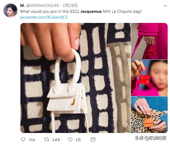 巴黎时装周蛇皮袋包,巴黎时装周显眼包