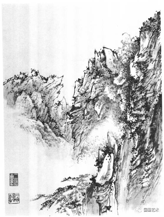 山水画树木基础技法,张际才现代山水画技法视频