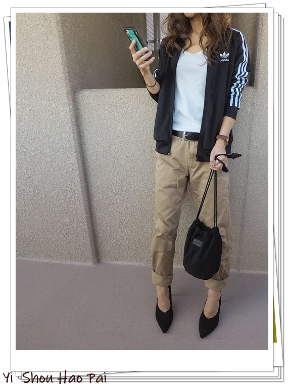 Adidas的单品怎么搭？日本时尚女人的运动风穿搭示范，时髦吸睛