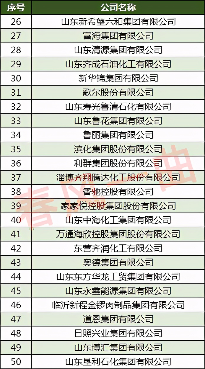 2021山东民营企业100强滨州版,中国民营企业500强山东各市名单