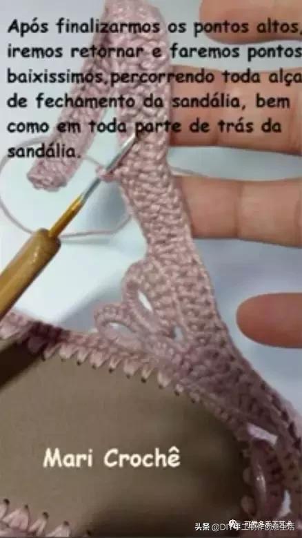 旧鞋底改造钩针鞋教程,手工钩鞋教程春夏季椰子鞋