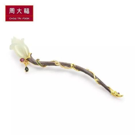 周大福流苏金簪,周大福发簪凤凰
