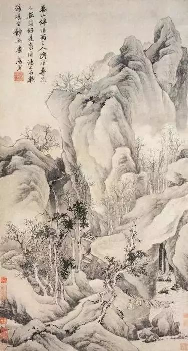 明代夏芷国画山水作品高清大图,明代100幅山水精品赏析第二辑