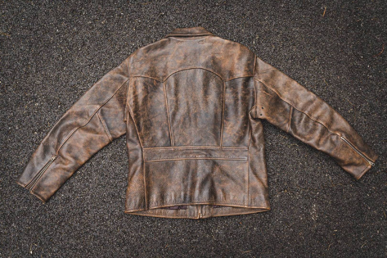 男小牛皮翻毛皮复古做旧皮衣,牛皮复古做旧皮衣男中长款