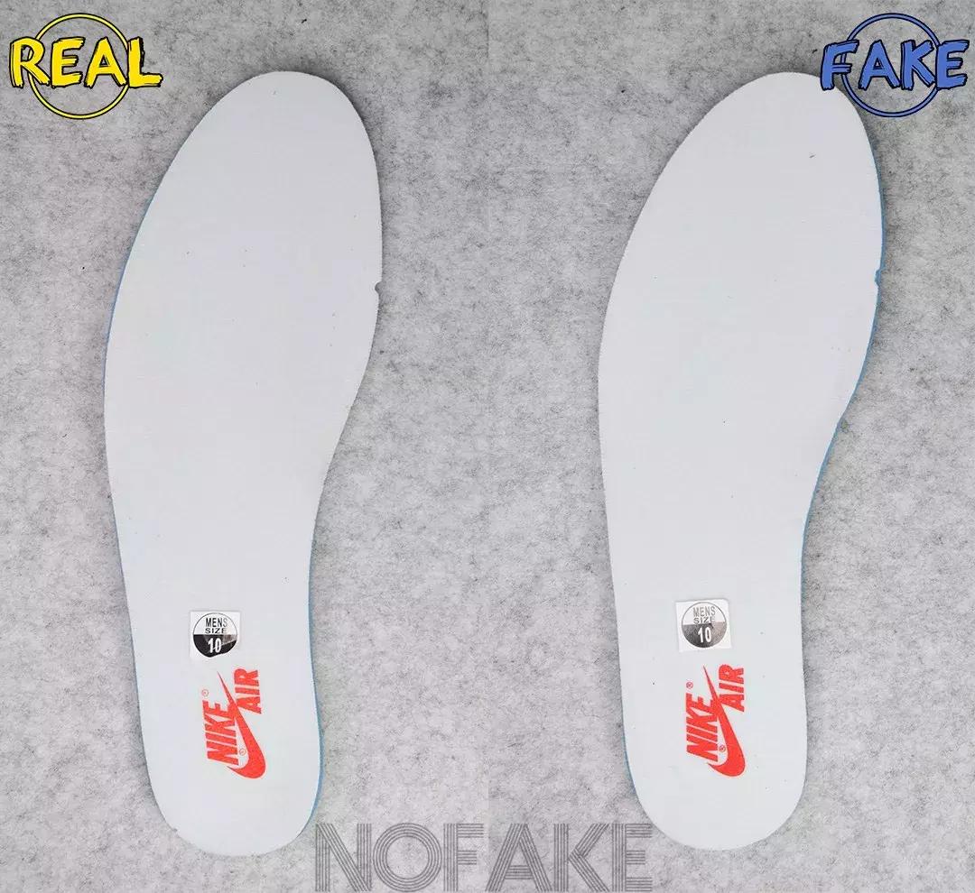 aj1倒钩真假对比鞋垫,aj1倒钩真假对比照