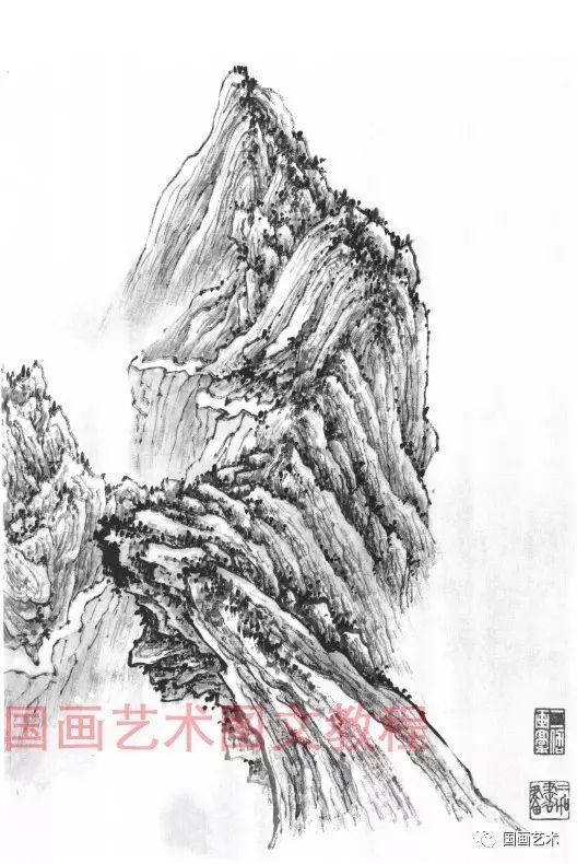 山水画树木基础技法,张际才现代山水画技法视频