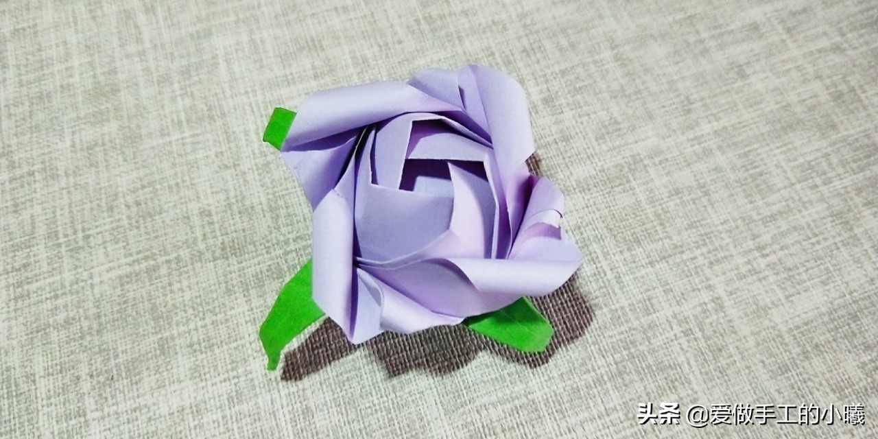 简单又好看的玫瑰花折纸手工,玫瑰花手工折纸教程简单又漂亮