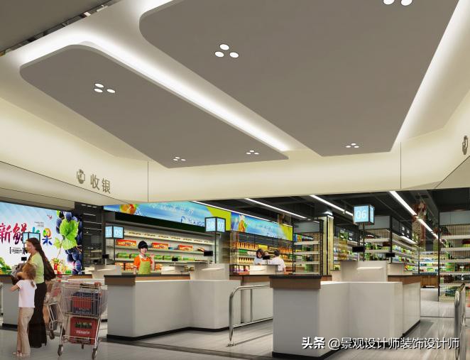 商场店铺设计案例图纸,超市设计图解大全