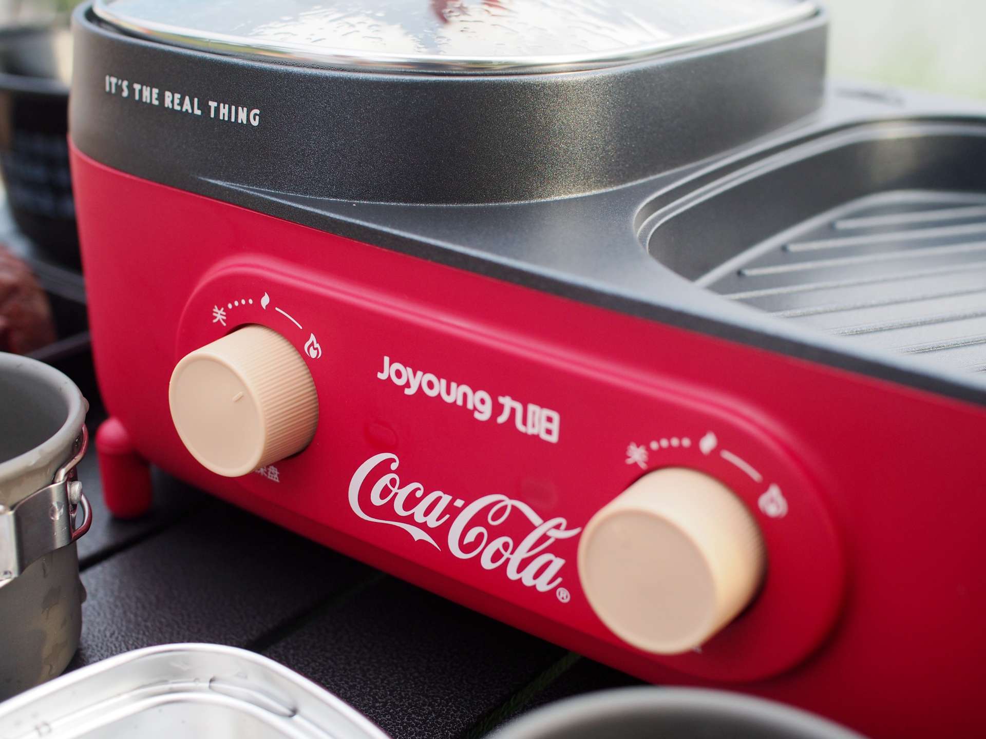 九阳可口可乐联名电火锅,九阳一体锅烤肉