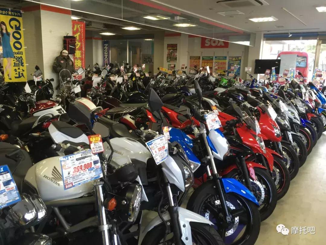 日本中古市场二手摩托车,日本大阪二手摩托装备店