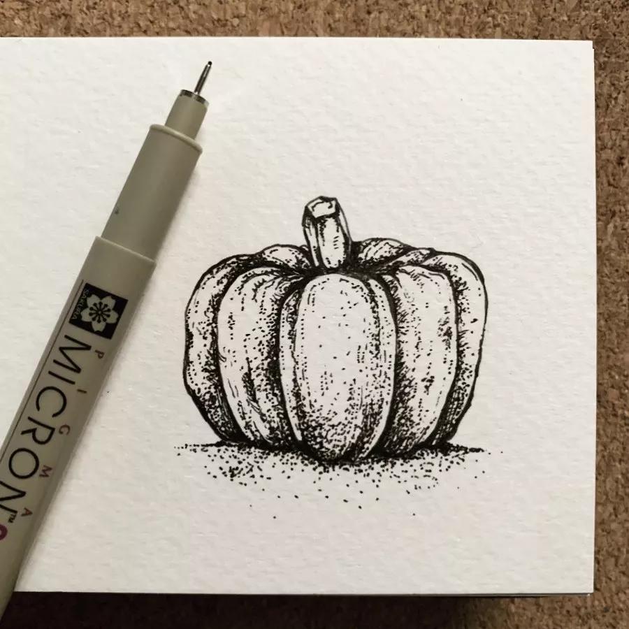 一看就懂的针管简笔画,针管笔入门手绘1000例临摹图