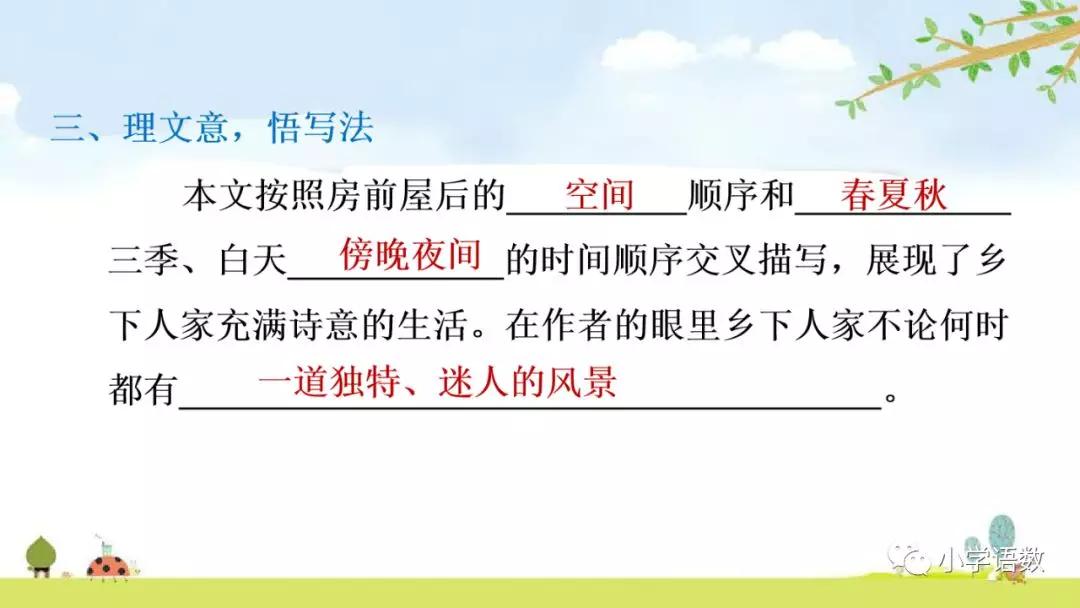 四年级下册乡下人家小练笔350字,四年级语文下册繁星精讲教学视频