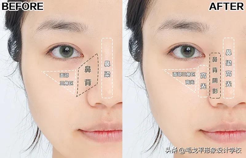 鼻基底凹陷鼻子怎么修容,鼻影修容保姆级教程