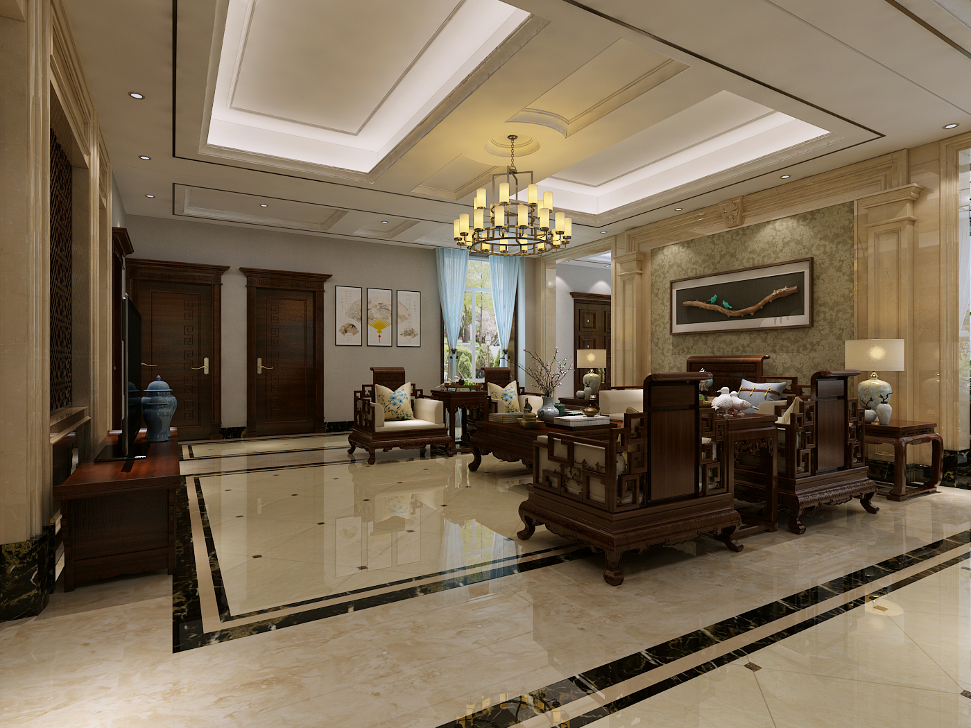 百合御都130平装修效果图,张店绿城140平米装修效果图