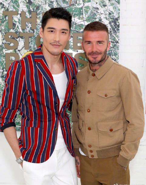 胡兵陈冠希贝克汉姆刘嘉玲,胡兵和贝克汉姆同框出席时尚活动