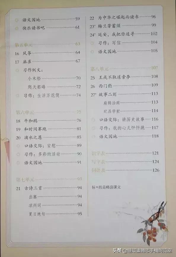 四年级上册语文电子课本,四年级上册语文课本内容