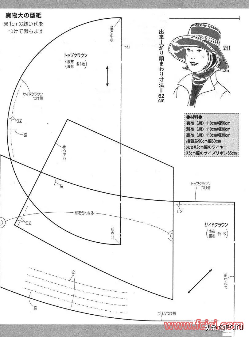 羽绒帽子的裁剪结构制图,千里帆帽子制图裁剪