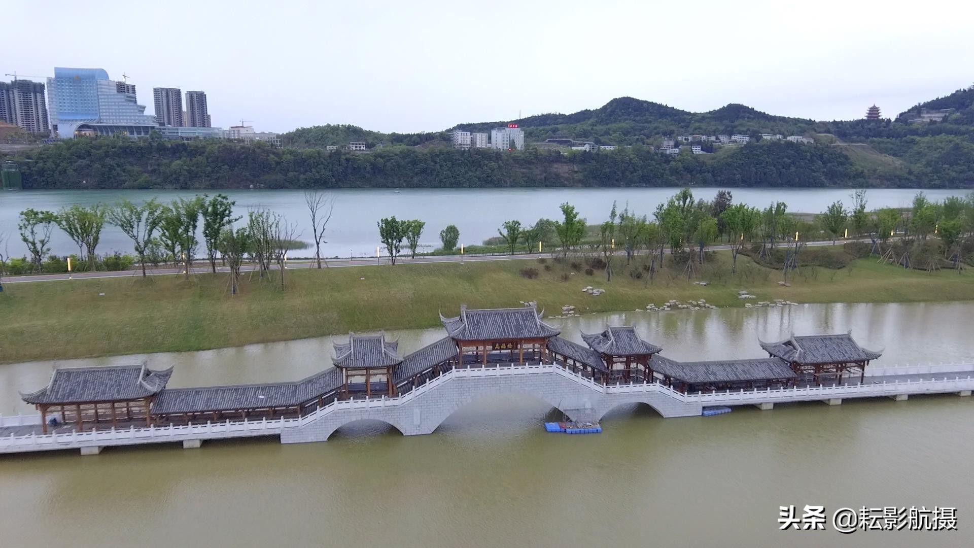 南部县满福坝手绘游览图,南部县满福坝全景拍摄