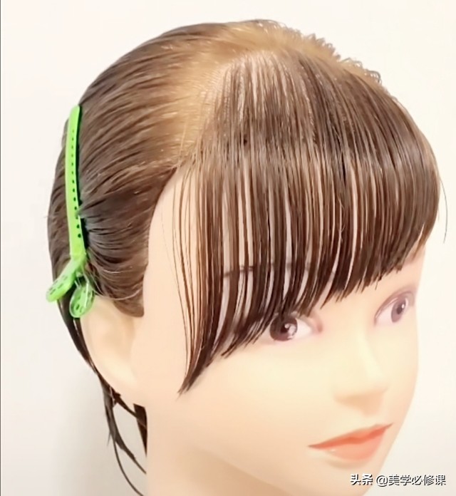 韩式斜式刘海剪发完整教程,剪发常用8种修剪发型的技巧