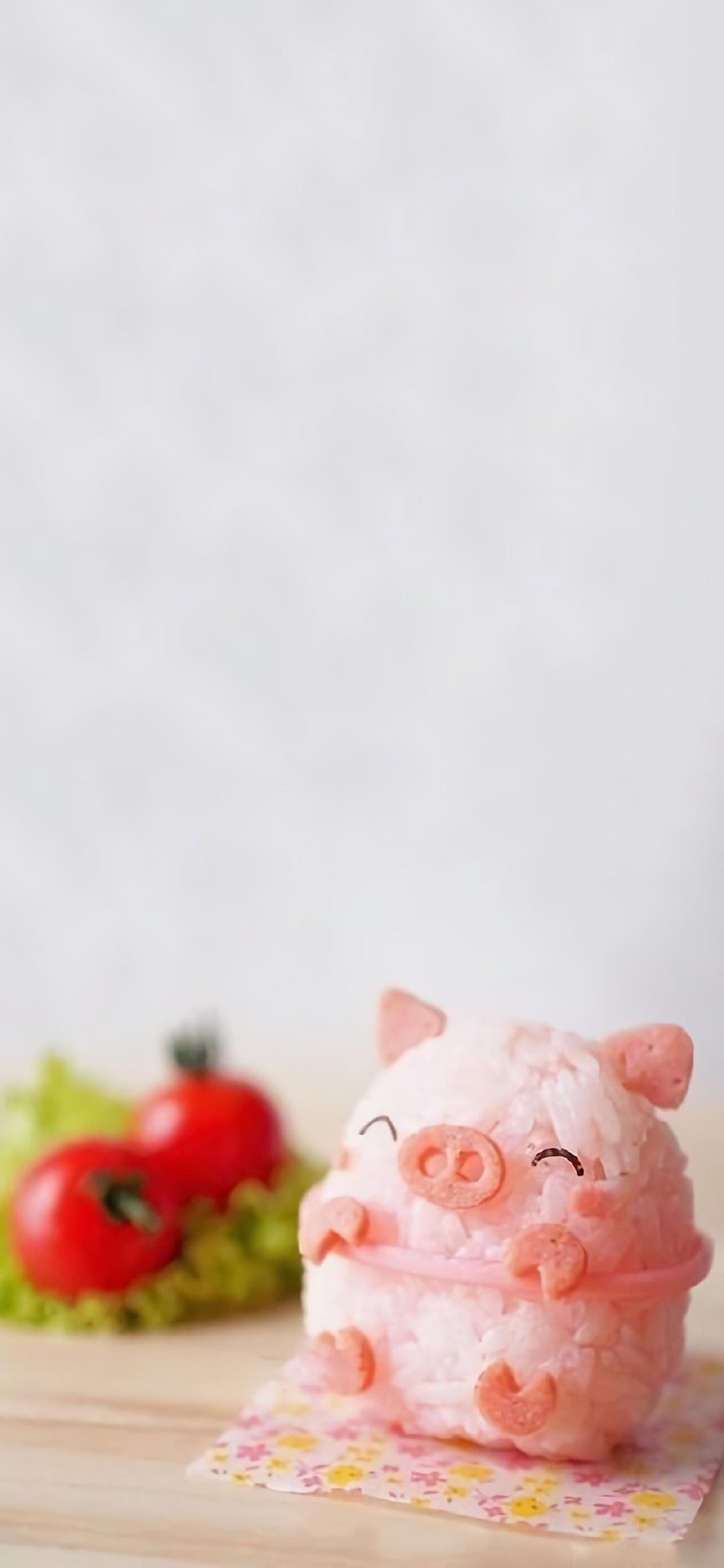 粉色背景的小饭团壁纸,壁纸可爱卡通Kitty