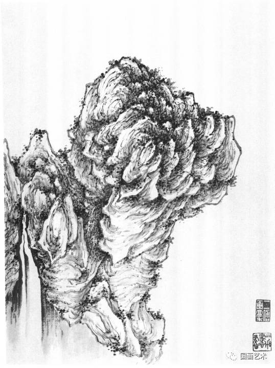 山水画树木基础技法,张际才现代山水画技法视频