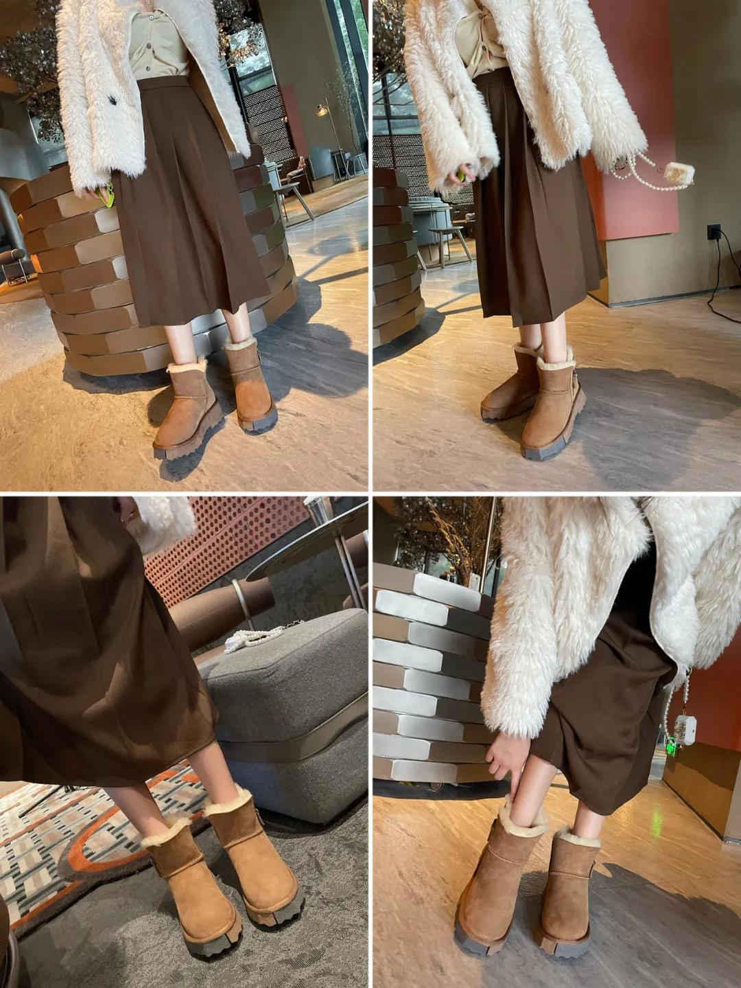温暖雪地靴冬季怎么搭才美,舒适时尚秋冬雪地靴