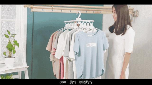 一招搞定多余衣架收纳,收纳衣架多功能衣架迷你