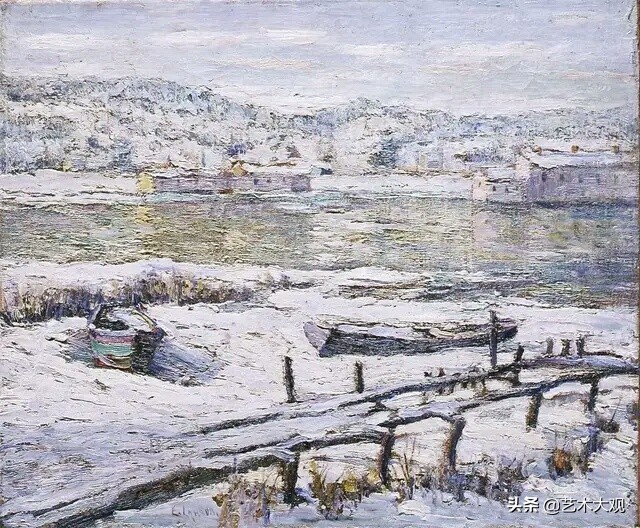 威廉罗伊洛夫斯风景油画作品,丹麦画家蒙森德风景油画作品欣赏