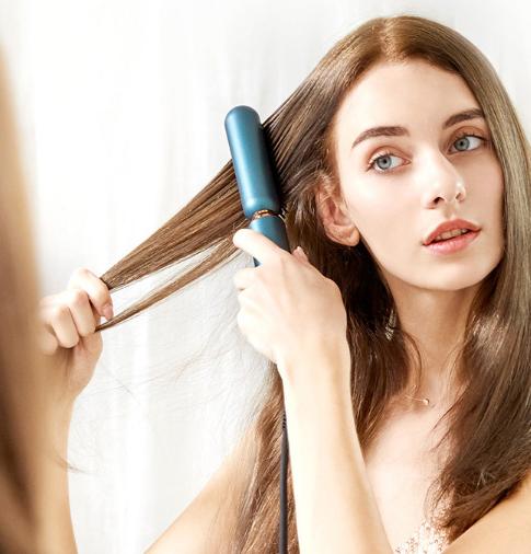 直发梳卷发棒两用拉直板夹神器,小直板夹卷发棒新手使用教程