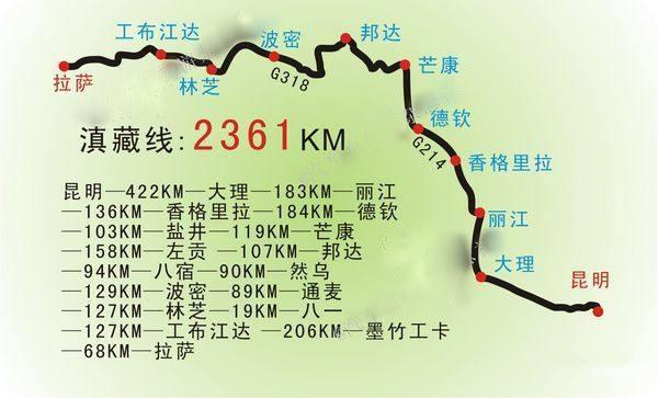 318川藏线自驾攻略线路图,318川藏线自驾游2019最全讲解