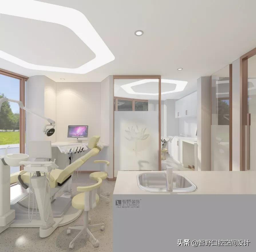 牙医口腔诊所设计效果图,极简风格口腔诊所设计