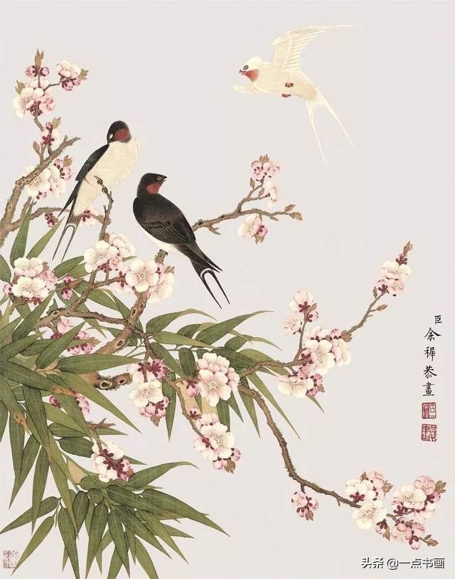 清代画家沈振麟花鸟动物作品欣赏,清代名家山水工笔画作品欣赏
