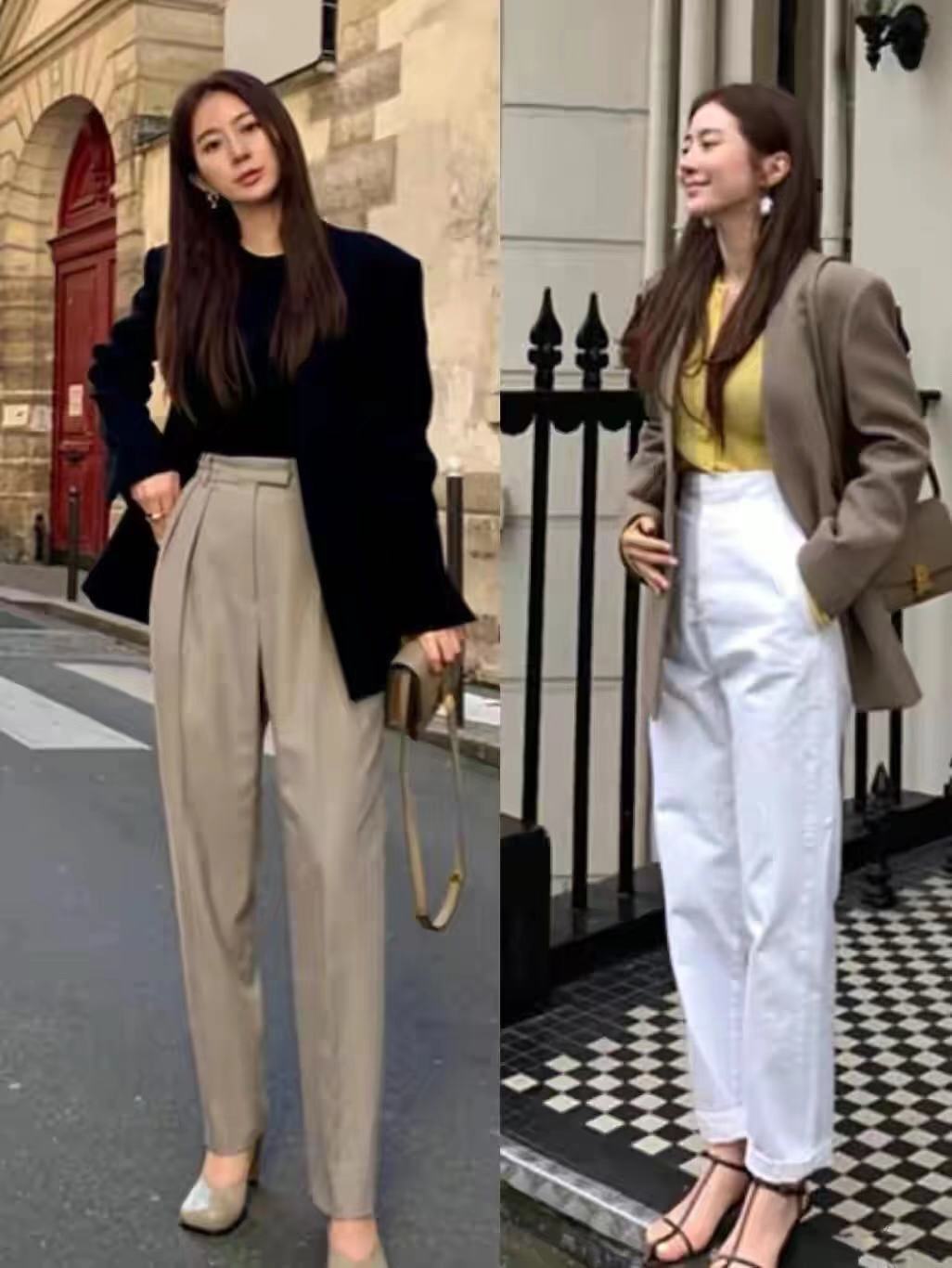 很有冬日韩系穿搭韵味,简约耐看的韩系秋冬穿搭范本