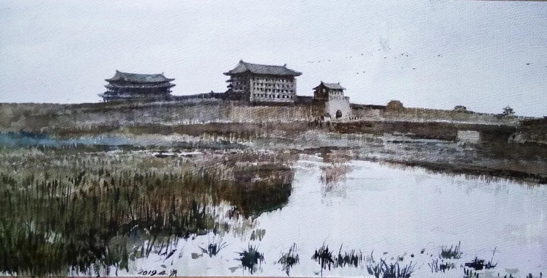 西安大美古城老照片,大美三秦中的陕西名胜古迹的手绘