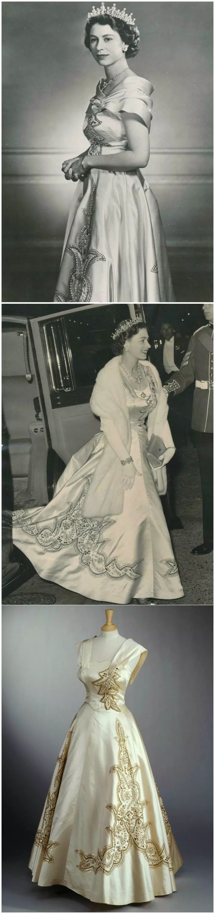 女王轻奢高定礼服,英国女王伊丽莎白连衣裙