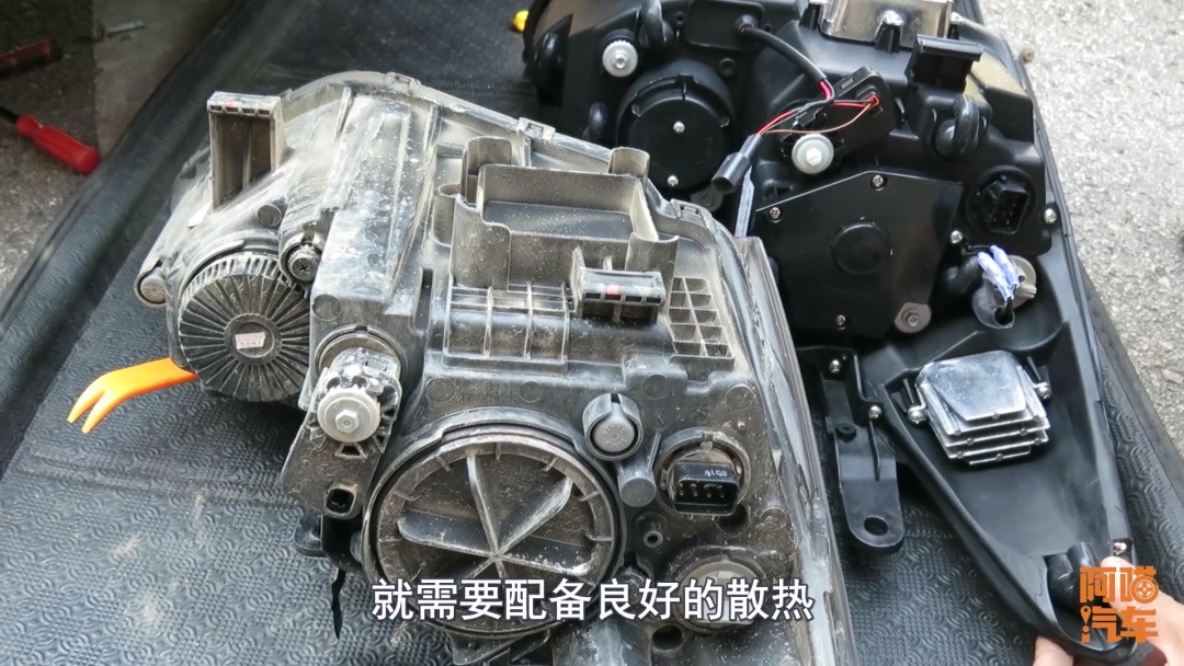 卤素大灯怎么改氙气灯,车子大灯改led可以吗