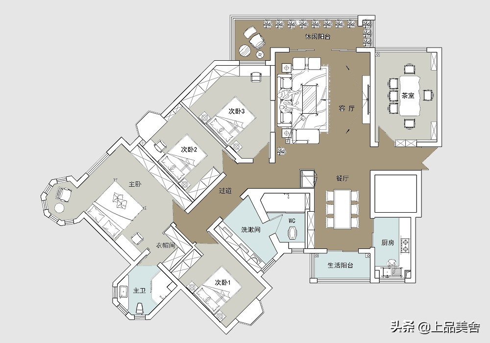 夫妻俩为了小孩上学，果断买下188㎡学区房，装轻奢风让人羡慕