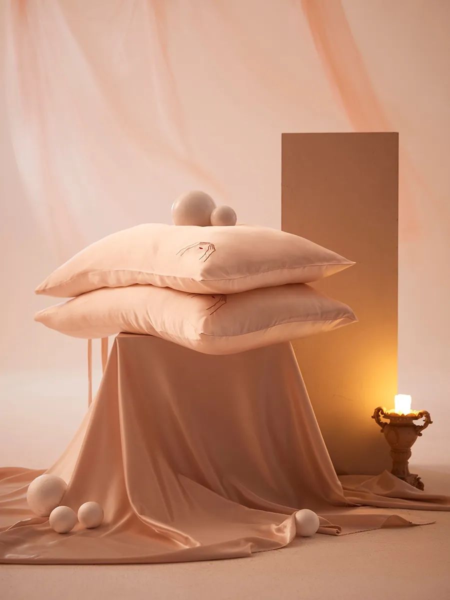 夏季必备真丝枕套,真丝枕套眼罩套盒