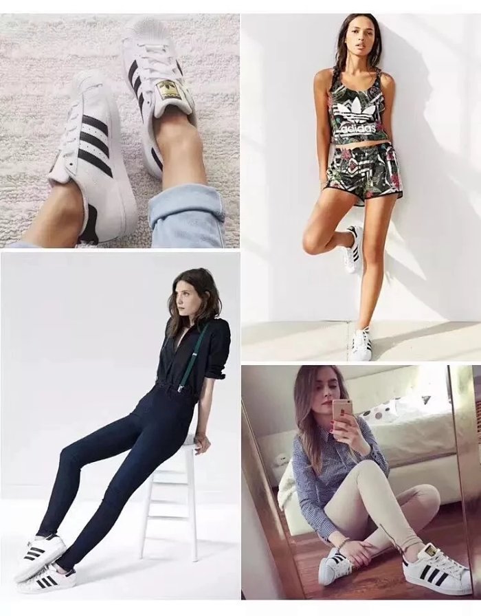 三叶草贝壳头鞋金标系列,ad金标贝壳头成人板鞋