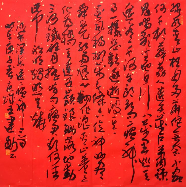 37位名家长江书法展,书法楷书武汉加油中国加油